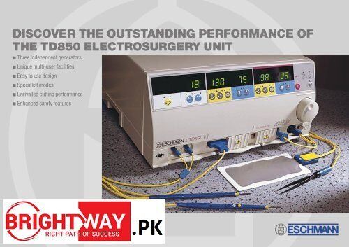 Refurbished Eschmann TD850 Diathermy Unit – High-Performance Electrosurgical System in Pakistan - Image 2