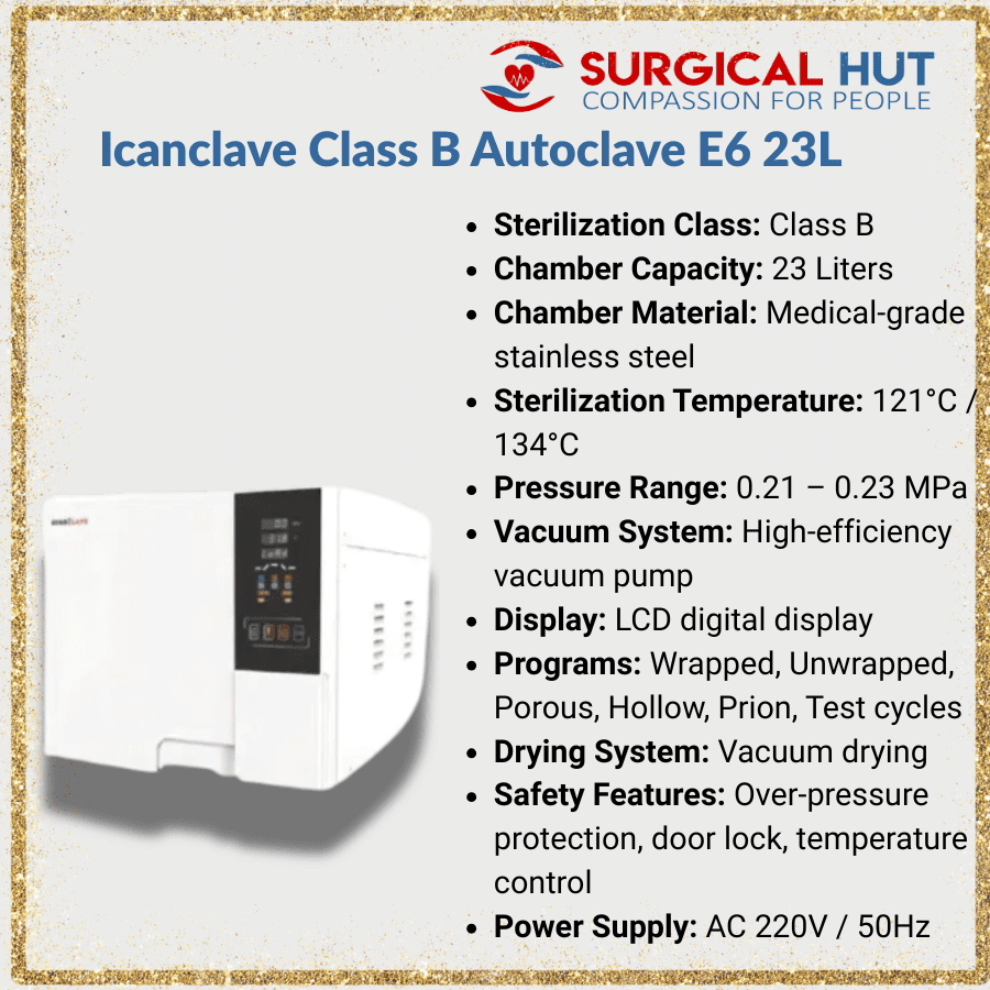 Icanclave E6 Autoclave Class B